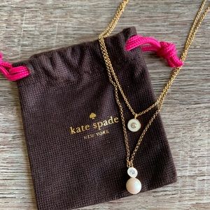 Kate Spade Pearly Delight Double Pendant Necklace